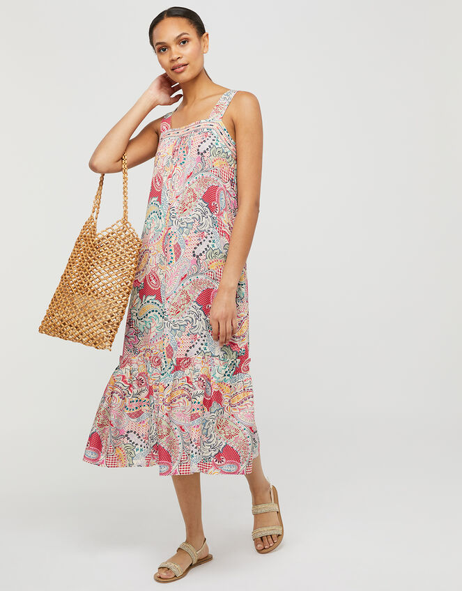 Tenley Paisley Sundress in LENZING™ ECOVERO™, Red (RED), large
