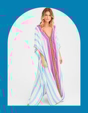 Pitusa Hand-Loomed Geometric Maxi Kaftan, , large