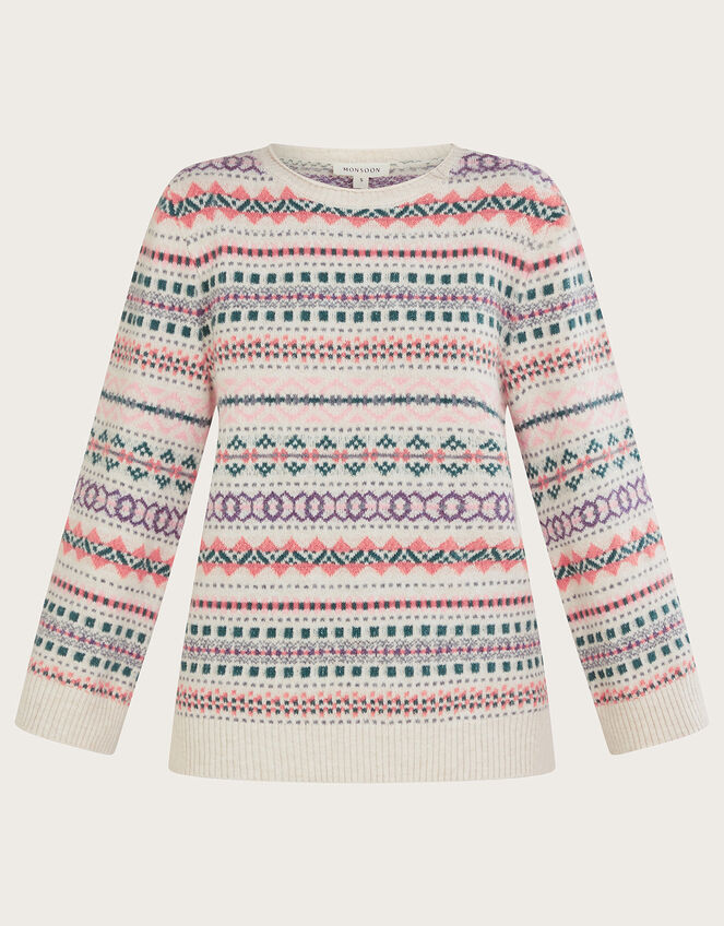 Fair Isle Jumper, Ivory (IVORY), large