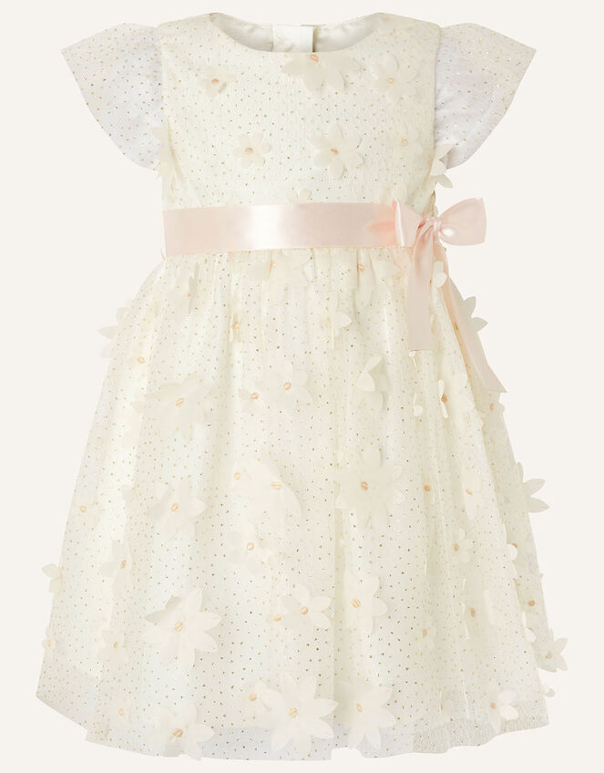Baby Sweet Petal Flower Dress, Ivory (IVORY), large