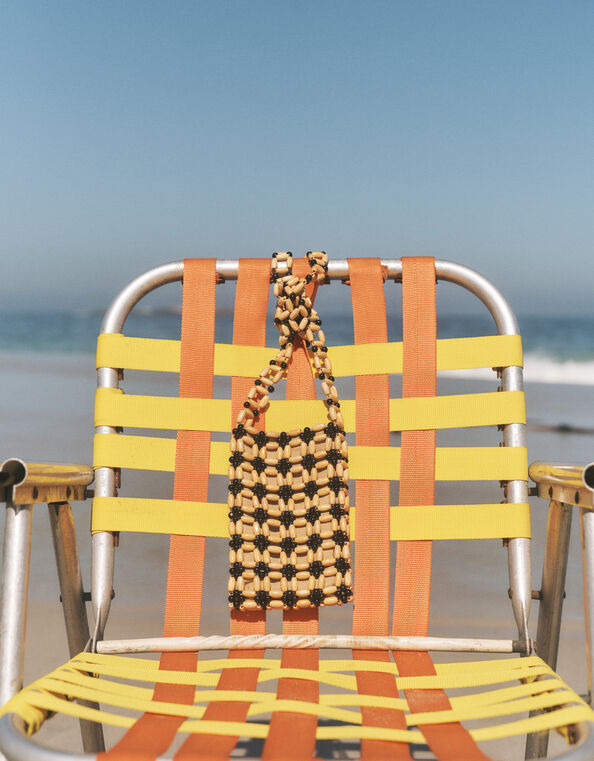 Joli Wooden Bead Crossbody Bag, , large