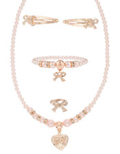 Pearly Heart Locket Accessory Set, , large