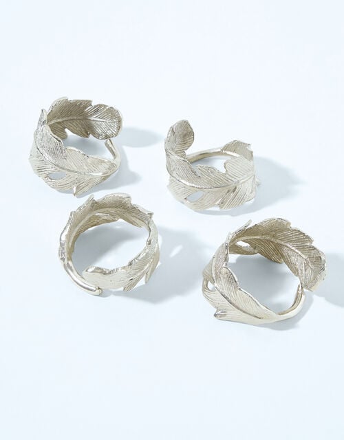 Leaf Napkin Ring Set, , large