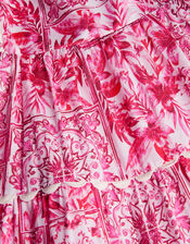 Tile Print Sleeveless Dress, Pink (PINK), large