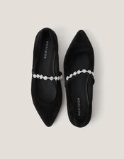 Elia Embellished Velvet Pumps, Black (BLACK), large