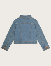 Plain Denim Jacket, Blue (BLUE), large