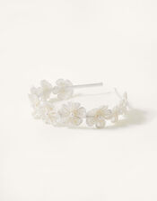 Beaded Flower Headband, , large