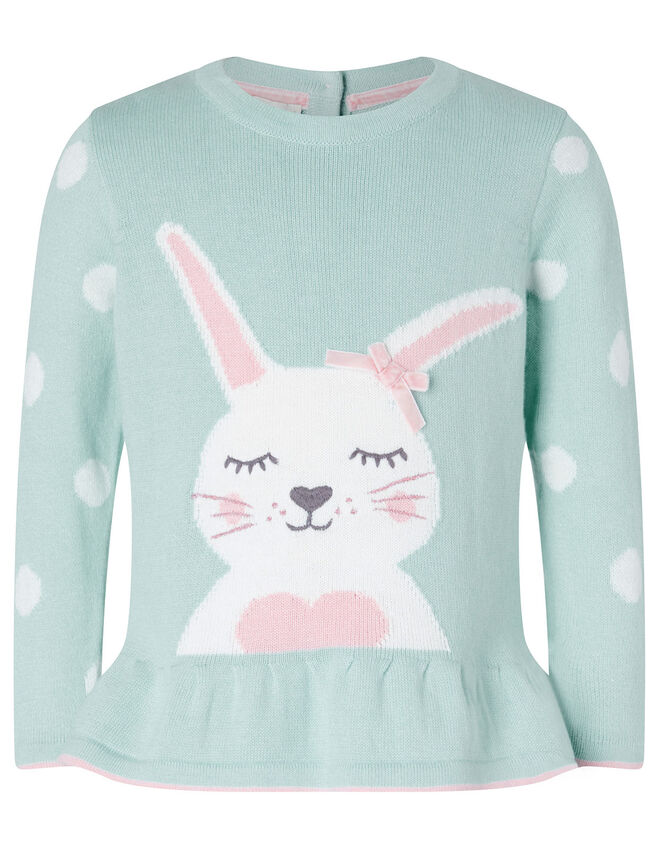 Baby Bunny Knit Top and Leggings Set, Blue (AQUA), large