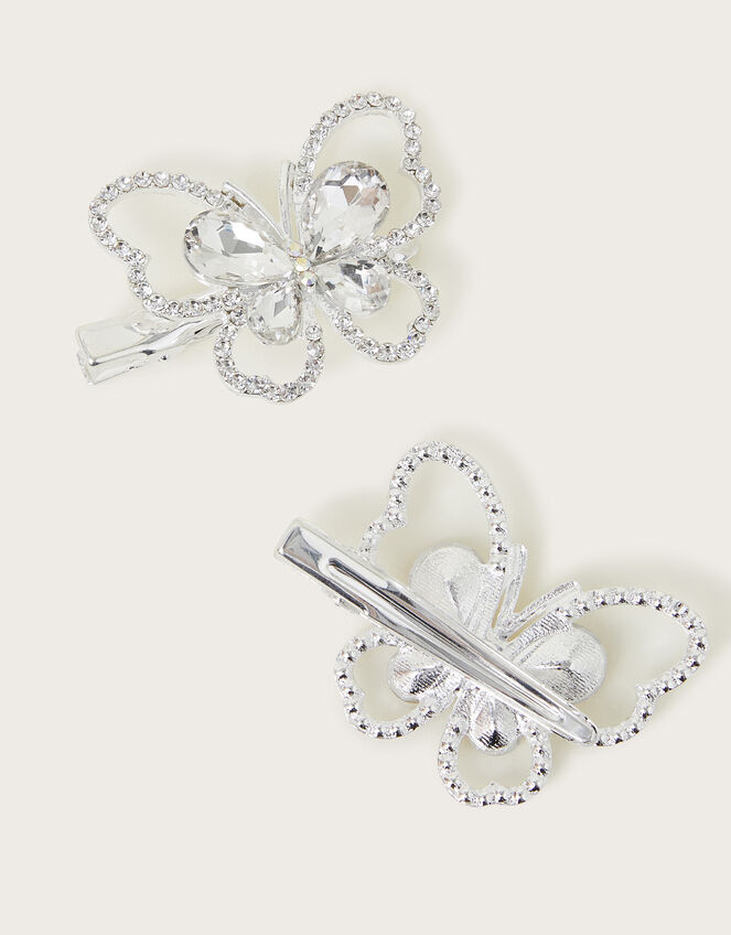 2-Pack Jewel Butterfly Hair Clips, , large