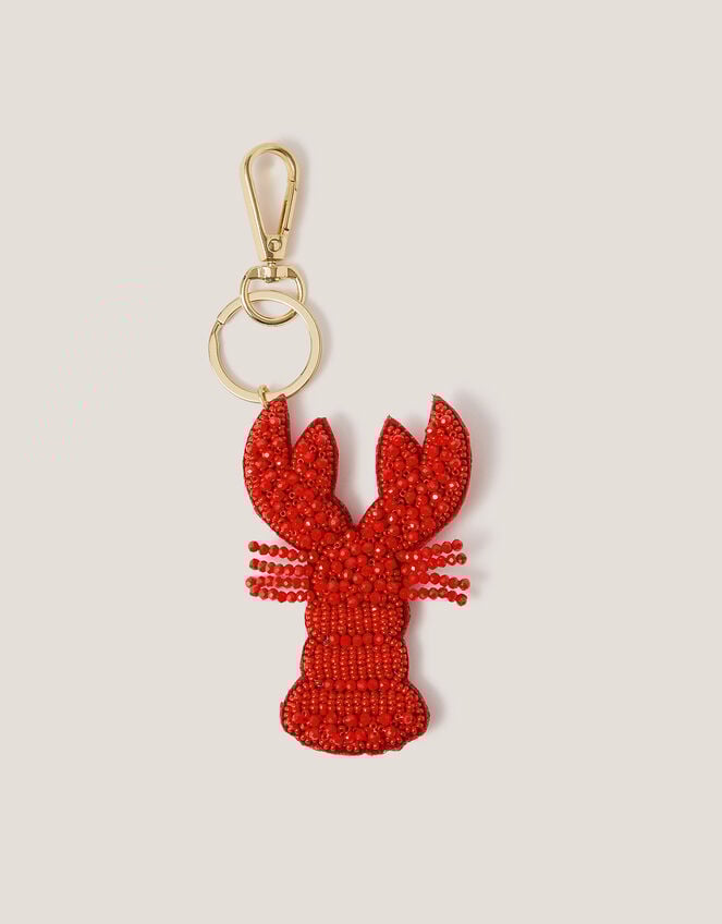Beaded Lobster Bag Charm, , large