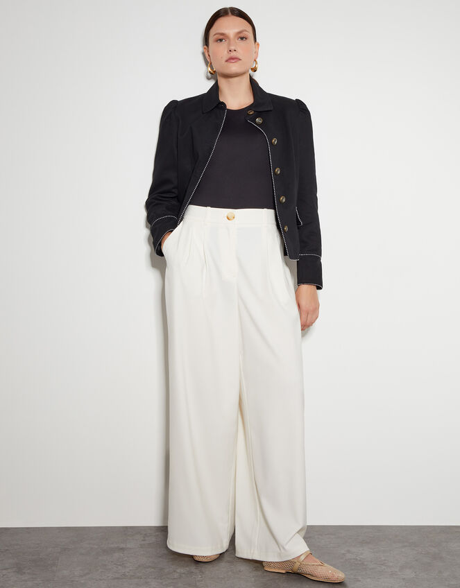 Jaz Short Single Breasted Jacket Black Women's Jackets Monsoon UK.