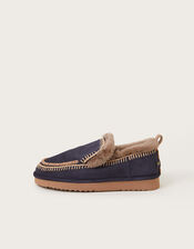 Laidback London Suede Shoes, Blue (NAVY), large