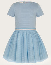 Disco Dobby Dress, Blue (BLUE), large