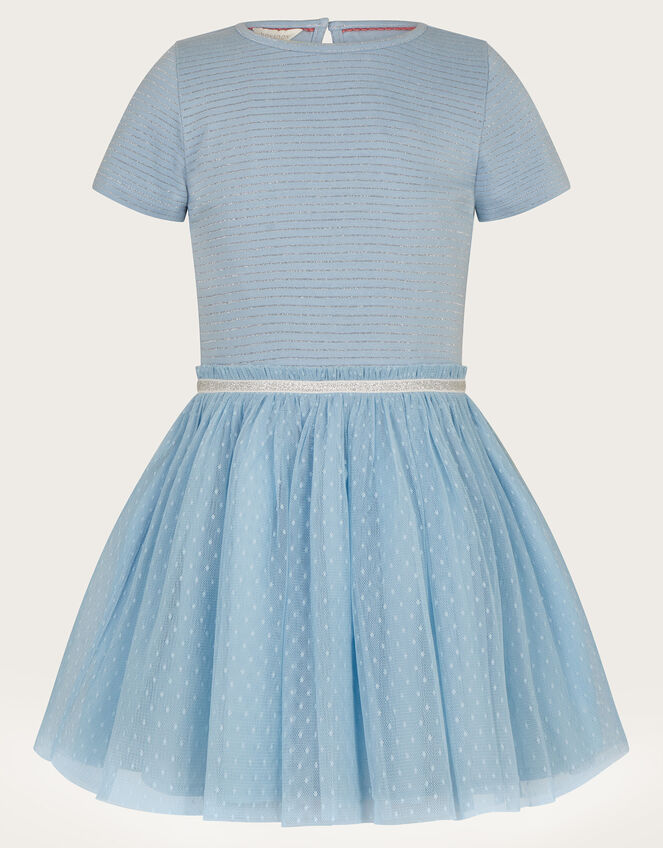 Disco Dobby Dress, Blue (BLUE), large