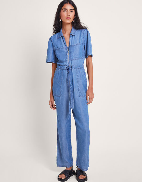 Tara Denim Jumpsuit, Blue (DENIM BLUE), large