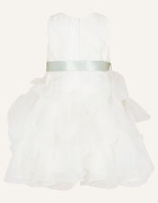 Baby Cancan Lace Ruffle Dress, Ivory (IVORY), large
