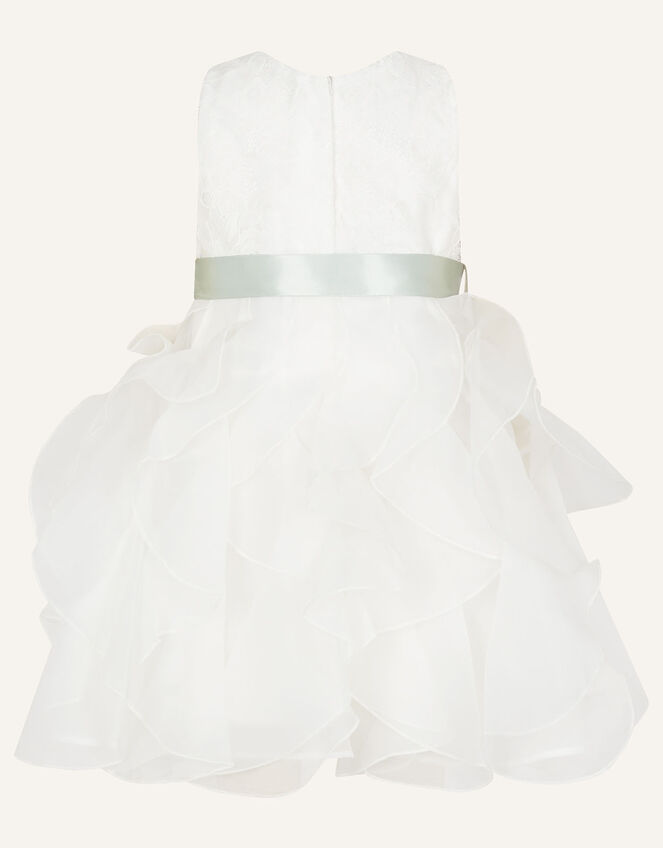 Baby Cancan Lace Ruffle Dress, Ivory (IVORY), large