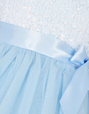 Baby Safire Sequin Tulle Dress, Blue (BLUE), large