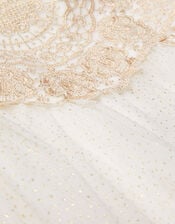 Estella Embroidered Dress	, Gold (GOLD), large
