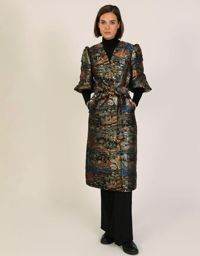 Traffic People Scenic Jacquard Duster Coat, Multi (MULTI), large