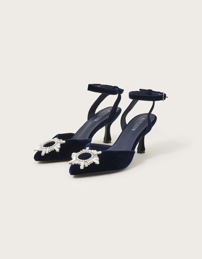 Brooch Kitten Heels, Blue (NAVY), large