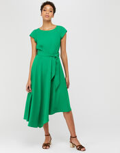 Francoise Asymmetric Fit and Flare Dress, Green (GREEN), large