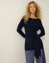 Tina Tie Side Jumper, Blue (NAVY), large