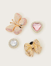 4-Pack Sparkly Gems and Butterfly Clog Charms, , large