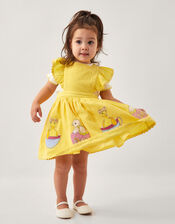 Baby Duck Pinafore Dress, Yellow (YELLOW), large