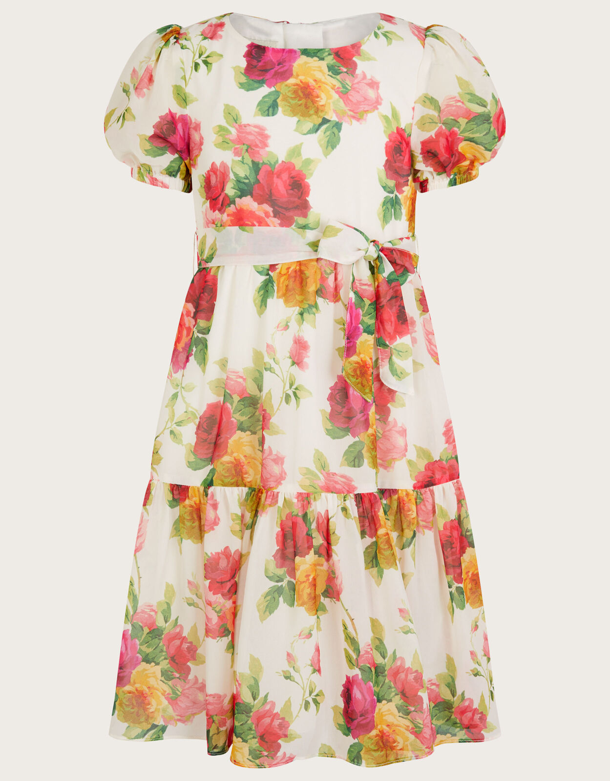 Rose Bloom Chiffon Maxi Dress Multi