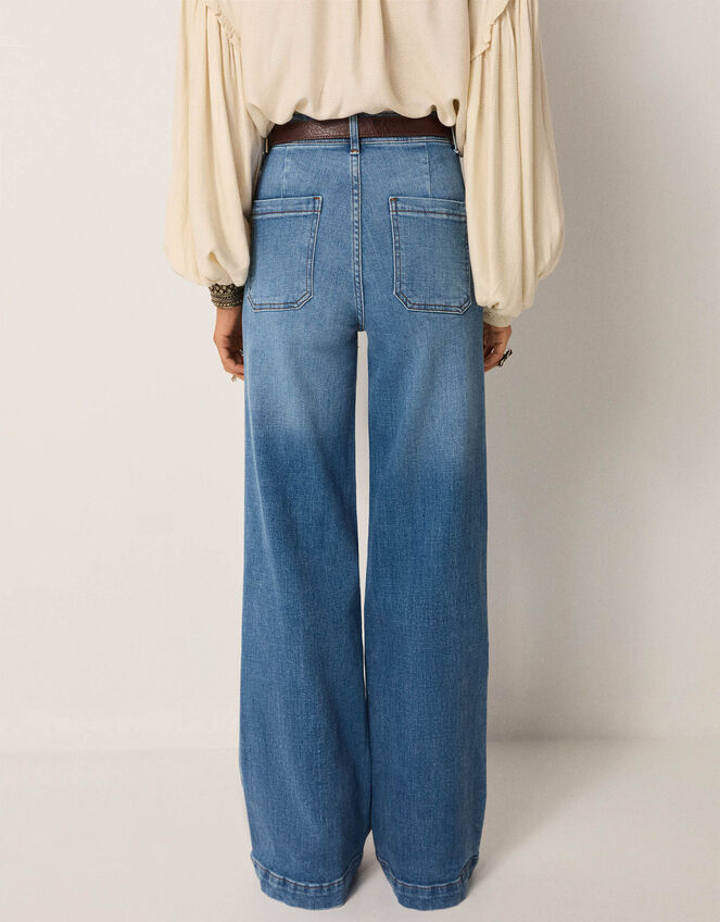 Maison Hotel Giuletta Wide Leg Jeans, Blue (BLUE), large