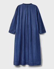 East Reyna Denim Embroidered Dress, Blue (INDIGO), large