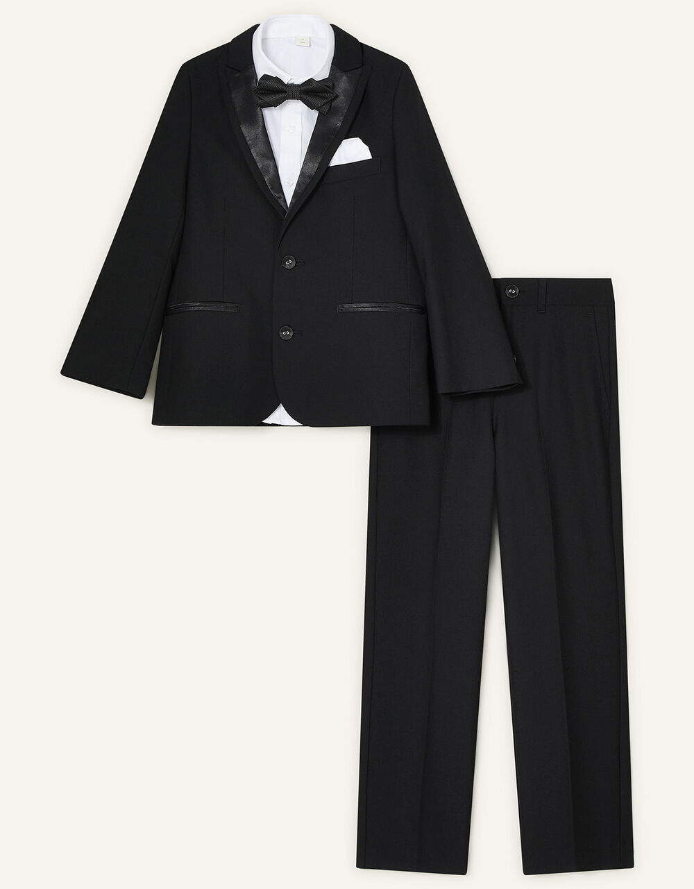 Children Boys 0-12yrs | Benjamin Tuxedo Suit Set Black - UR82459