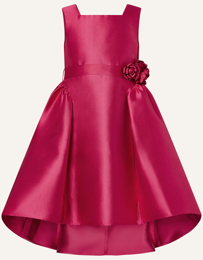 Cynthia Corsage Belt Dress, Red (RED), large