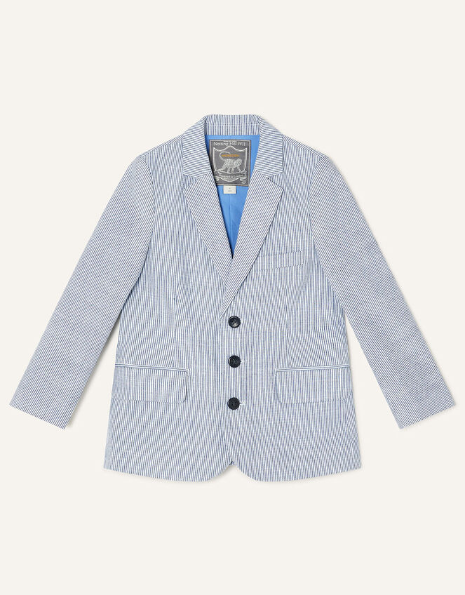 Cooper Ticking Stripe Blazer, Blue (PALE BLUE), large