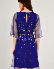 Stephanie Embellished Dress, Blue (COBALT), large