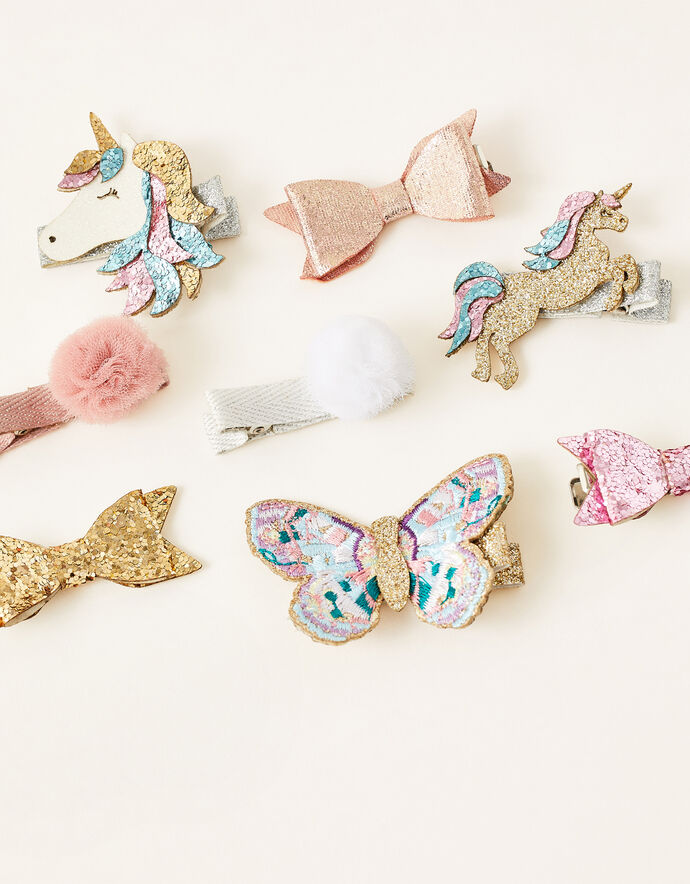 Mix Shape Sparkle Hair Clip Multipack Girls' Hair Accessories