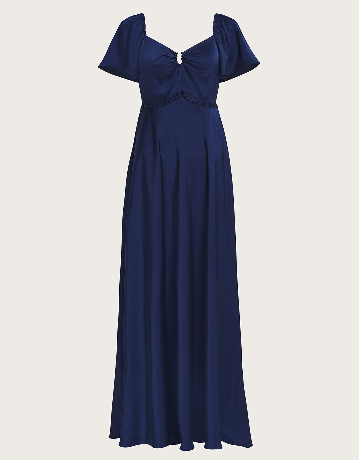 Savannah Satin Maxi Dress Blue