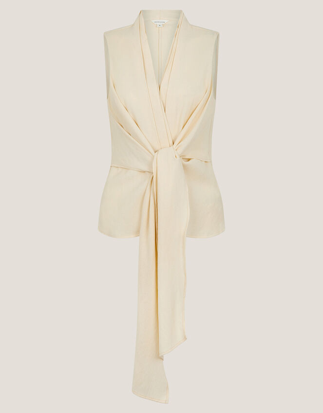 Jasmine Tie-Front Tank Top, Ivory (IVORY), large