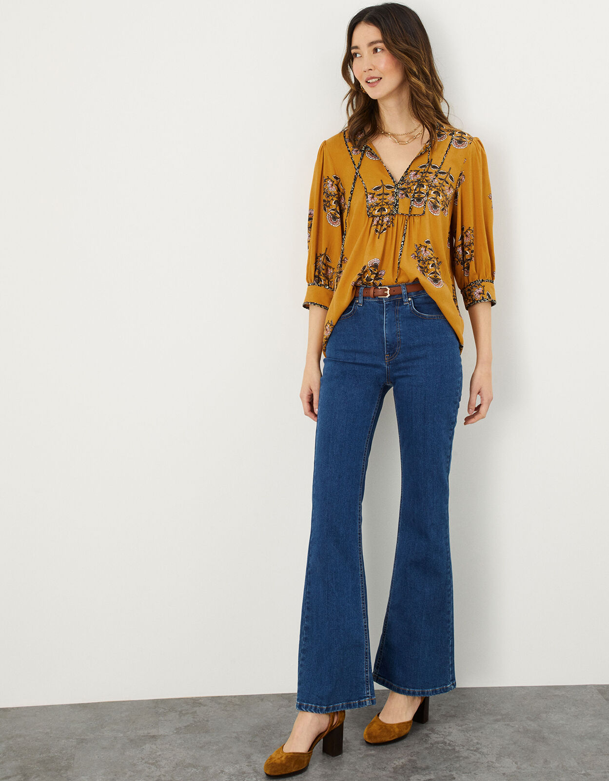 Nadine Regular Length Jeans with Organic Cotton Blue Trousers