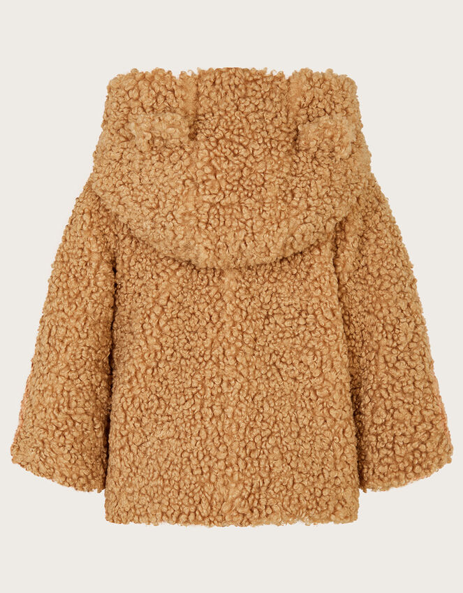 Newborn Teddy Coat, Brown (BROWN), large