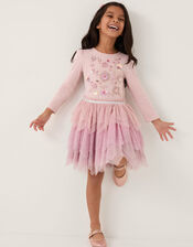 Floral Embellished Disco Dress, Purple (PURPLE), large