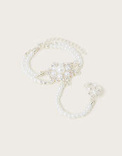 Snowflake Linked Bracelet and Ring Set, , large