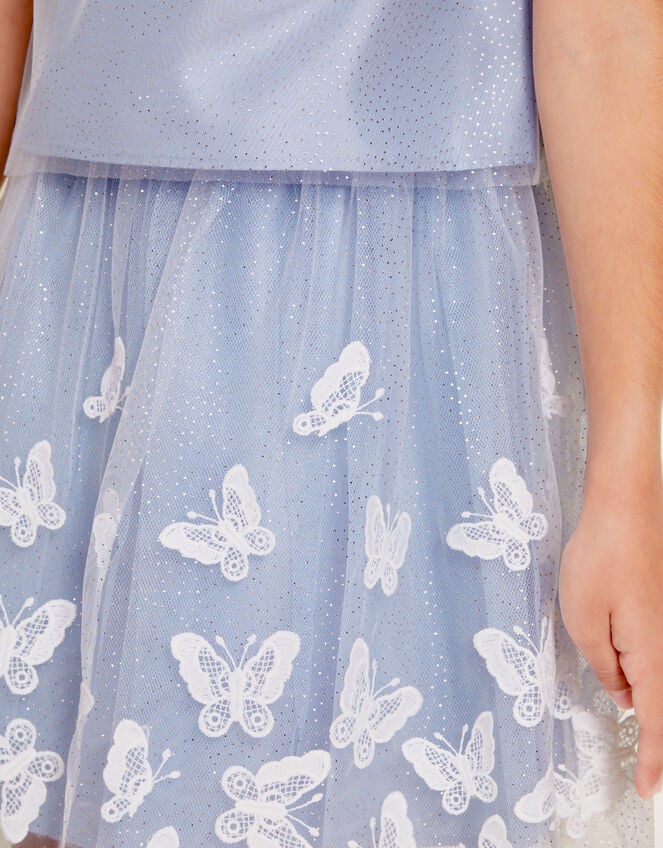 Kiara Tulle Lace Butterfly Skirt, Blue (BLUE), large