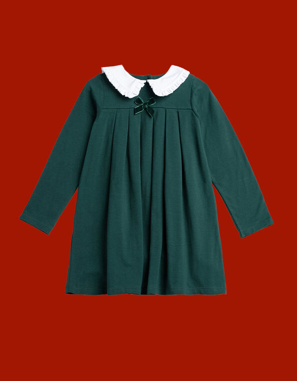 Trotters Anna Frill Collar Dress, Green (GREEN), large