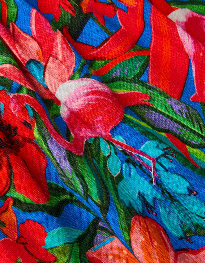 Tropical Print Jersey Beach Dress, Pink (PINK), large