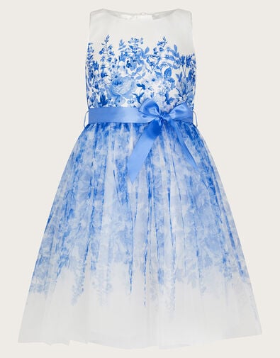Gabriella Floral Dress, Blue (BLUE), large