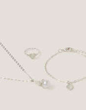 Pearl Heart Jewellery Set, , large