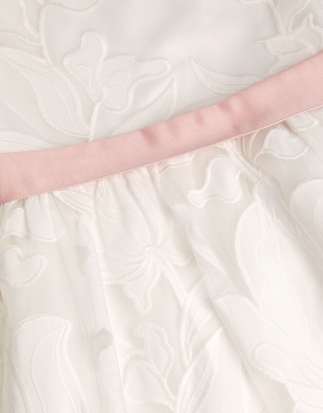 Floral Embroidered Maxi Party Dress, Ivory (IVORY), large