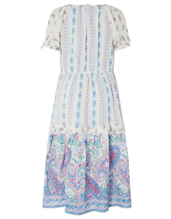 Adra Paisley Print Dress in LENZING™ ECOVERO™, Ivory (IVORY), large